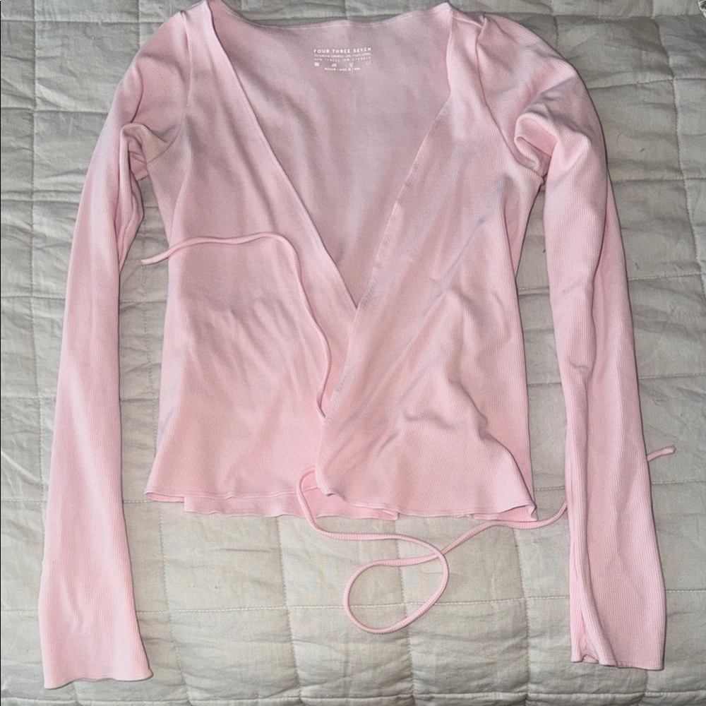 437 Pink Wrap Top
